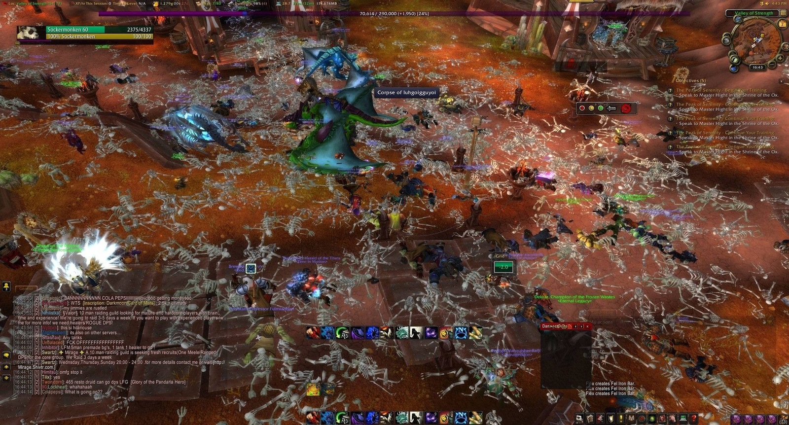 Corrupted Blood scenario World of Warcraft pandemic the green player